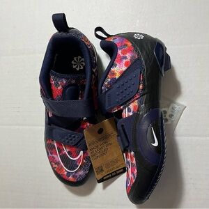 Nike SuperRep Womens Sz 10 Cycle 2 Next Nature Floral Blue Cycling Bike Shoes**